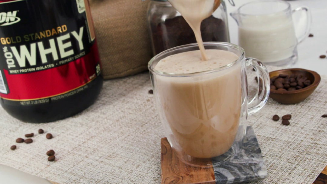 coffeee protien shake with whey protein