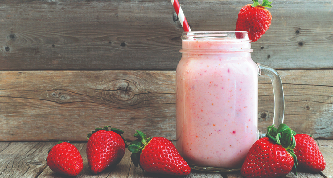 creamy strawberry shake