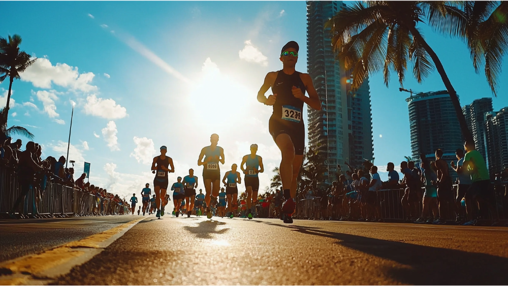 The running portion of the Ironman triathlon